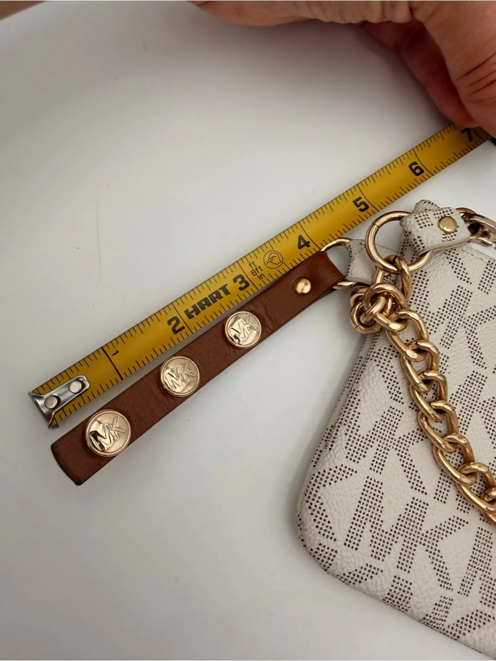MICHAEL KORS Women's MK Signature Vanilla Synthetic Leather BELT BAG Pouch